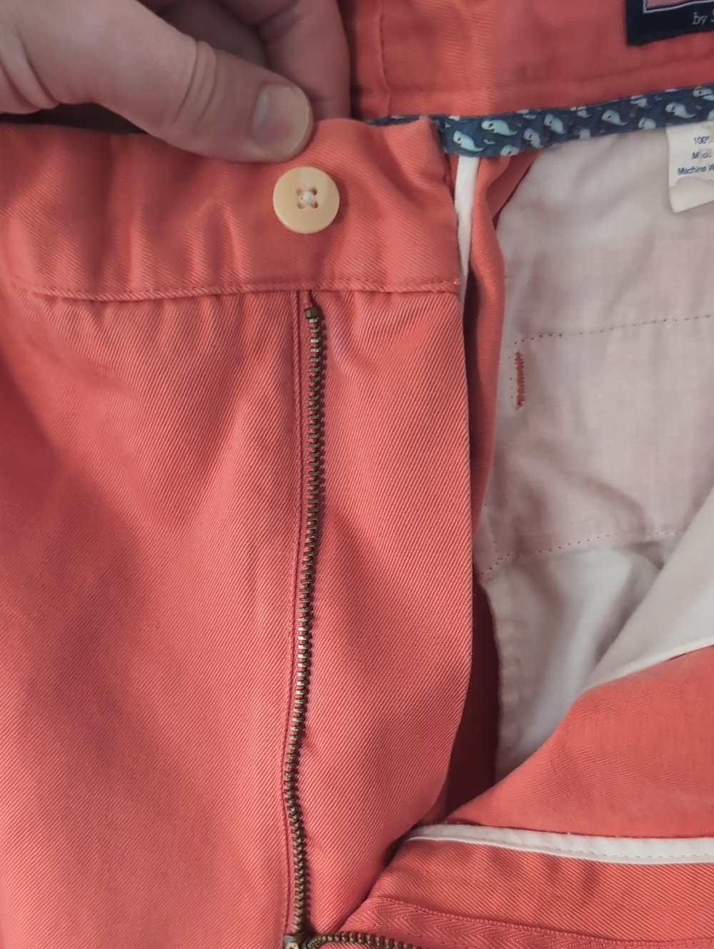36x32 Vineyard Vines Men’s Chino Pants Coral Khaki Pink - Wide Leg - Picture 5 of 5